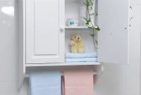 White bathroom cabinets with towel bar White bathroom cabinets with towel bar