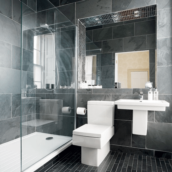 Contemporary Charcoal Grey Bathroom