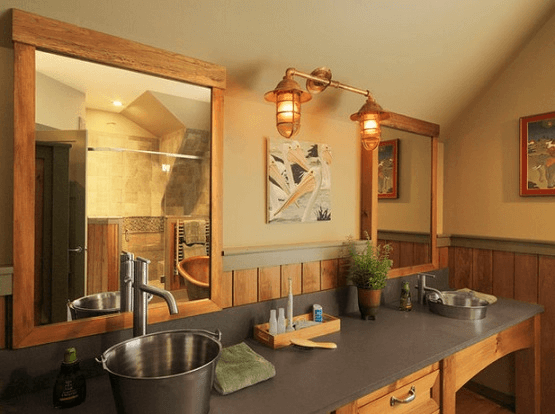 Rustic lighting ideas for contemporary bathroom design