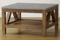 Bluestone top crate and barrel square coffee table Bluestone top crate and barrel square coffee table