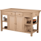 Unfinished Kitchen Island with Optional Finishing Kit