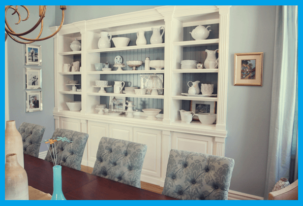 Framed Photo Dining Room Wall Cabinet Ideas