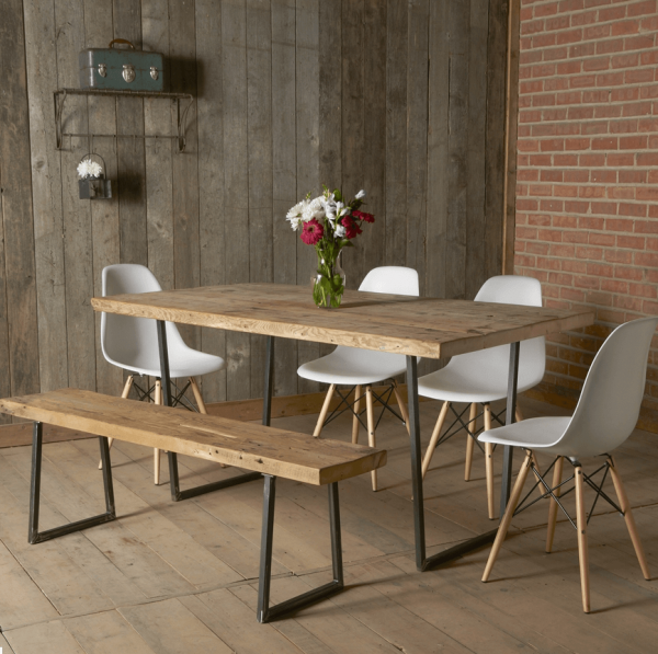How to decorate simple wooden small rustic dining table