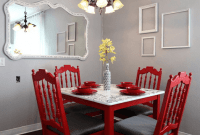 Small dining room wall decor ideas with mirror and picture frame