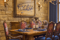 Stone wall rustic Dining Room Wall Lighting Ideas Stone wall rustic Dining Room Wall Lighting Ideas