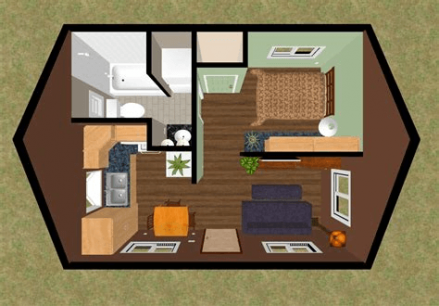 Creative tiny house floor plan