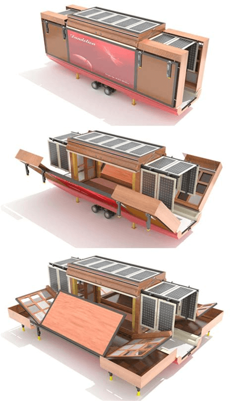 Folding tiny house design ideas