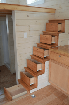 Storage stairs for tiny house