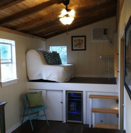 Tiny house living room loft