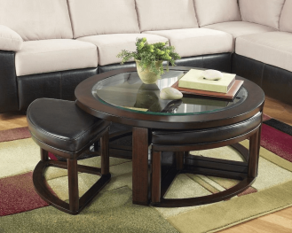 Flower pot and book combination decor for round wooden black brown coffee table living room