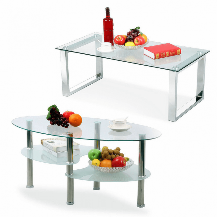 Awesome glass ovale and square coffee table design ideas