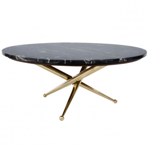 Brass and marble coffee table
