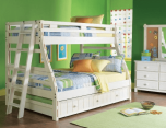 Green Bedroom wall color ideas with bunk bed for kids room