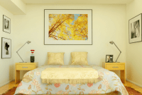 Most Popular Bedroom Wall Color Ideas with cream, big pictures, and yellow furniture Most Popular Bedroom Wall Color Ideas with cream, big pictures, and yellow furniture