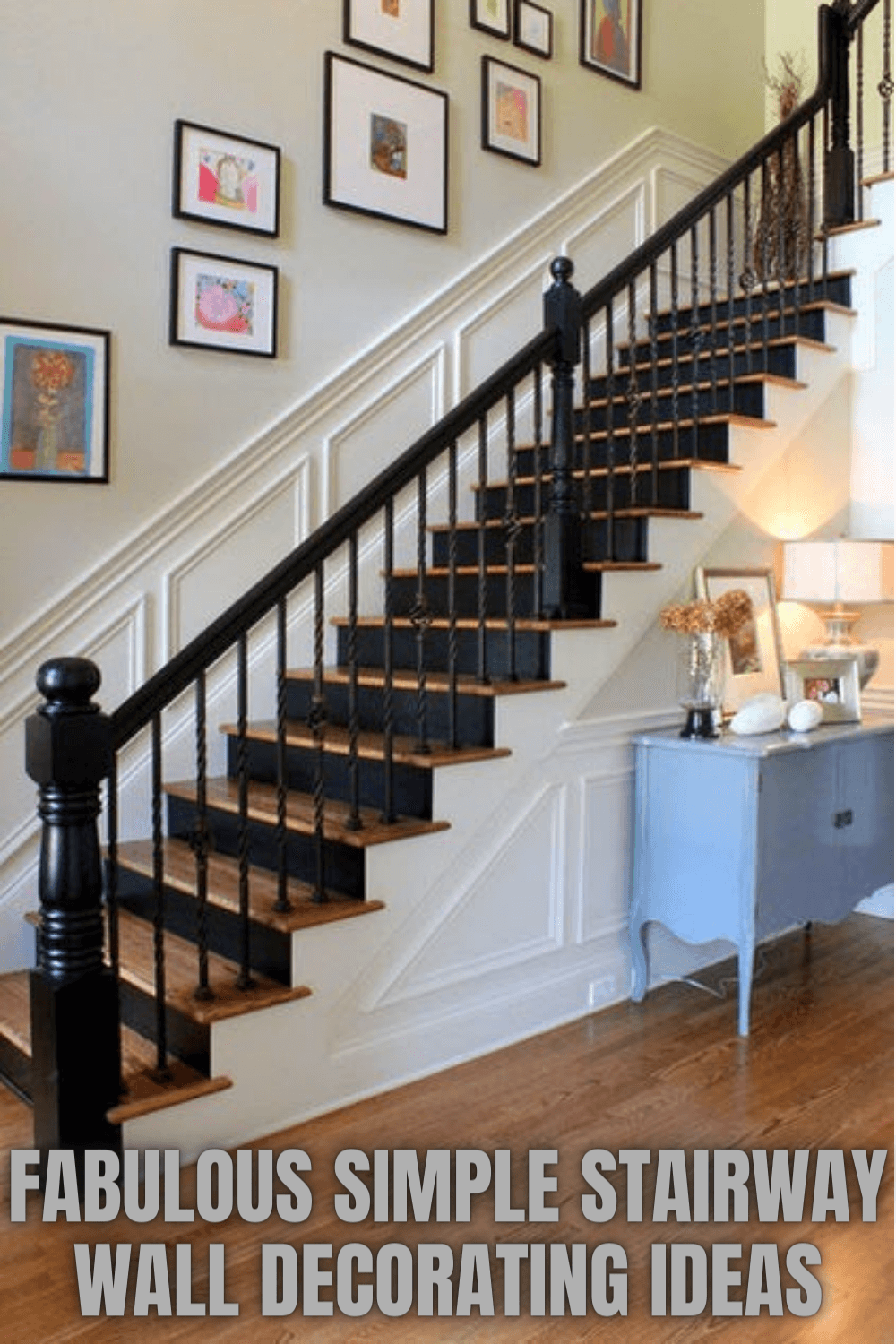 FABULOUS SIMPLE STAIRWAY WALL DECORATING IDEAS