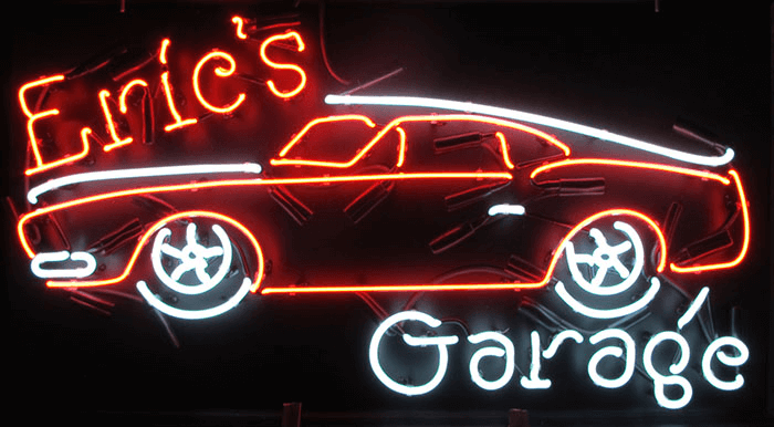 Custom neon garage signs