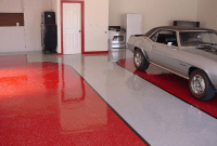 Interesting red white garage floor paint colors