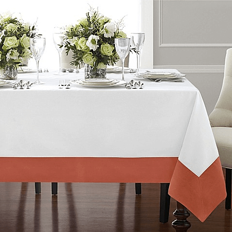 DIY bordered linen tablecloth decor ideas