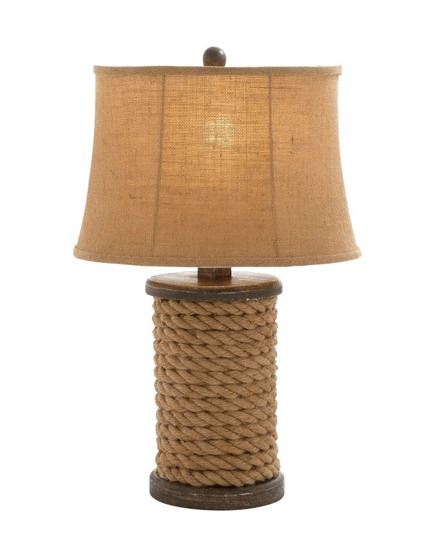 Rope wrapped night lamp bedroom decoration ideas