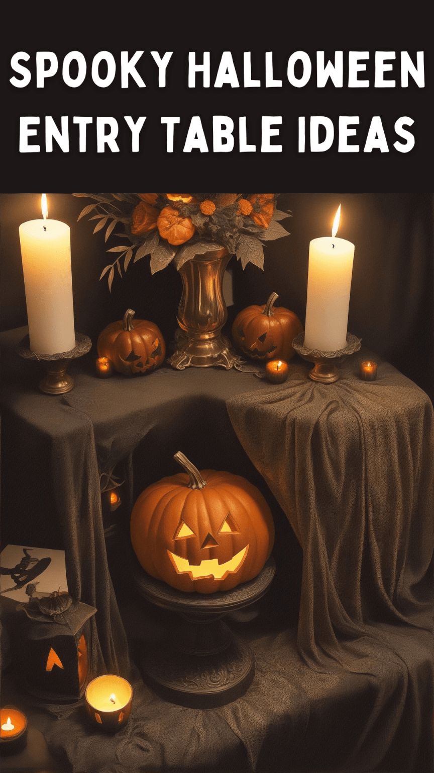 Spooky Halloween Entry Table Ideas to Your Guests 🎃