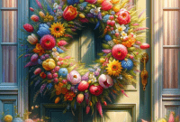 spring wreath for front door spring wreath for front door