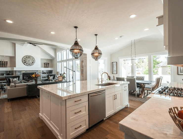 Image: decorpad.com Kitchen Island with Sink and Dishwasher