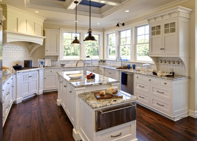 Kitchen cabinets and countertops combination