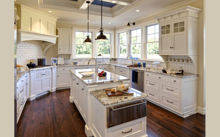 Kitchen cabinets and countertops combination