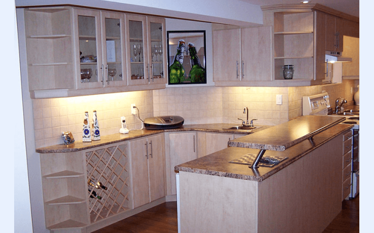 Kitchen counter cabinet corner shelf