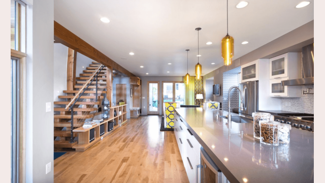 Long Kitchen island pendant lights modern design ideas