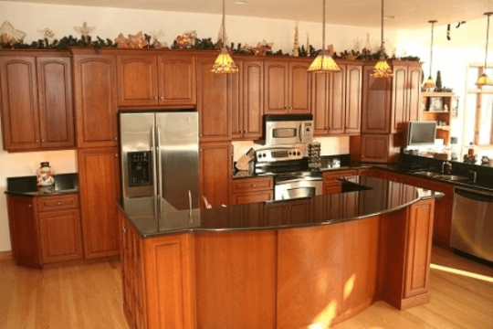 New kitchen cabinets and countertops granite