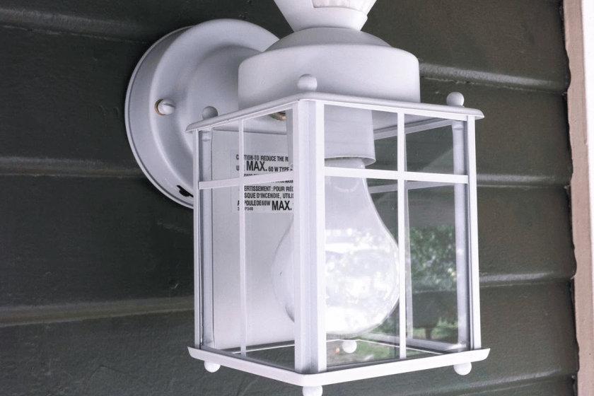 Front porch light with motion sensor