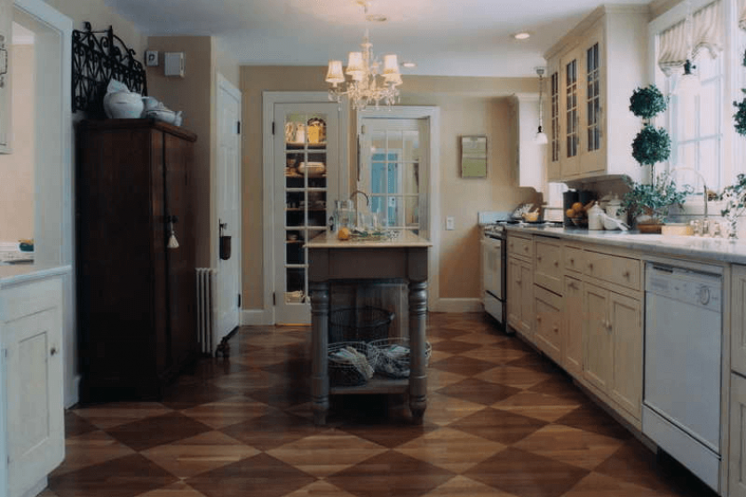 Kitchen enginered wood flooring tile