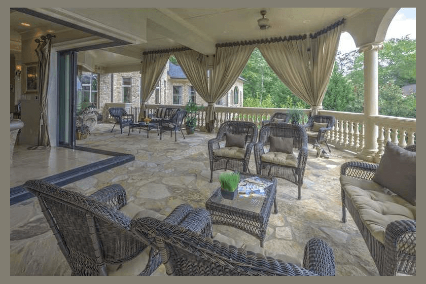 Natural Stone porch flooring idea