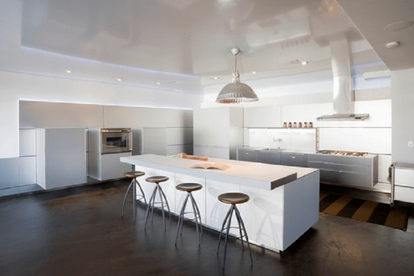 Image: lanewstalk.com Painted Concrete Kitchen Flooring picture ideas