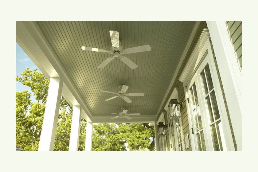 Plastic beadboard porch ceiling