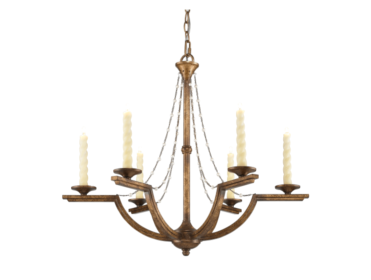 Plug in chandelier modern for ceiling candle lighting with 6 light