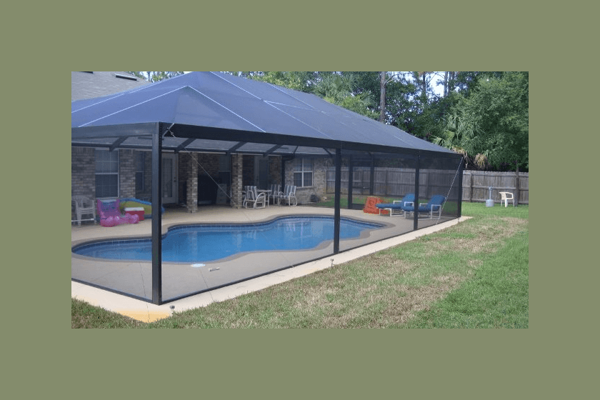 Pool patio screen enclosures