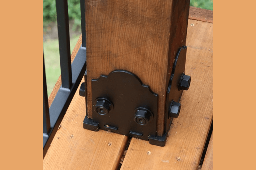 Porch post base bracket