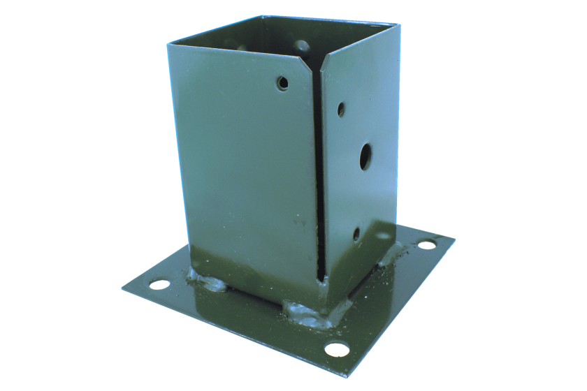 Porch post base mounting plate
