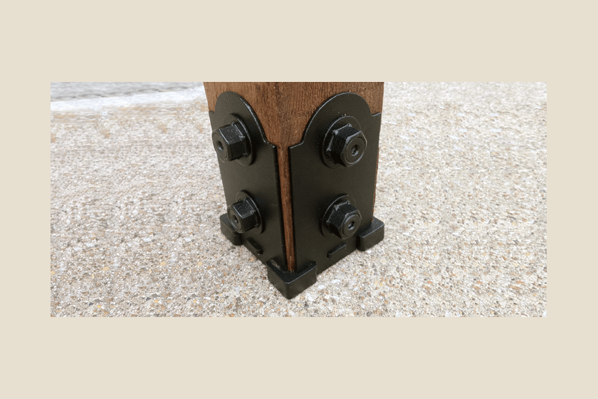 Porch post metal base