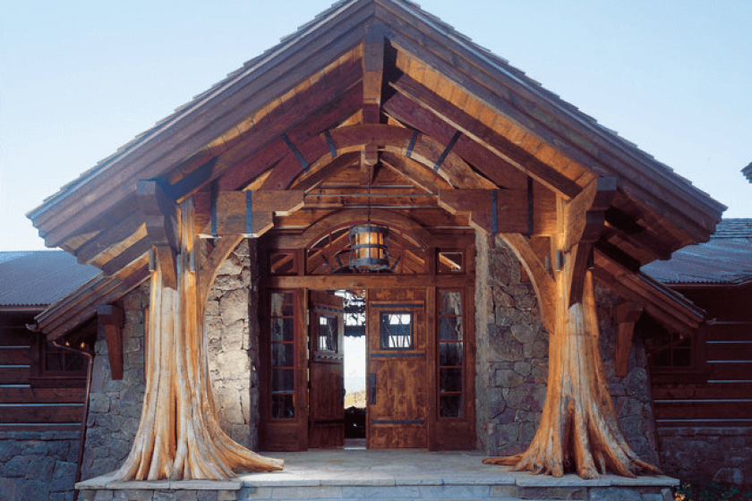 Rustic front porch lights