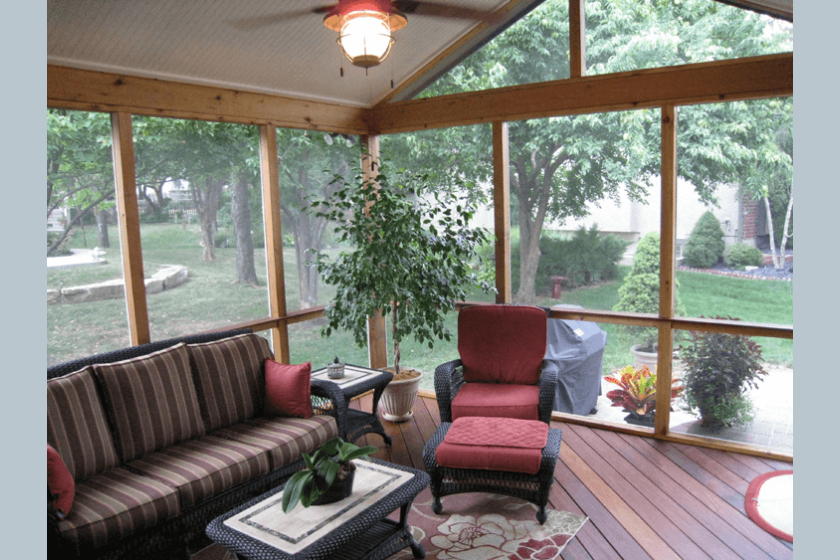 Screened In Porch Flooring wooden