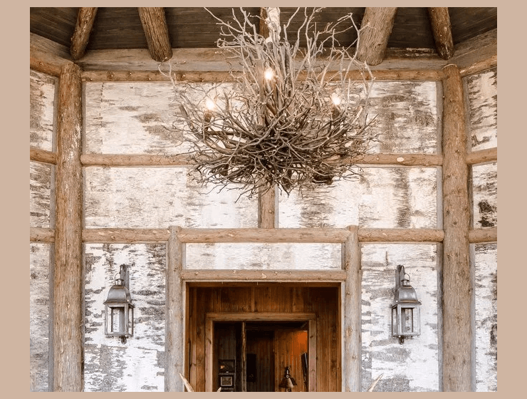 Unique plug in rustic chandelier