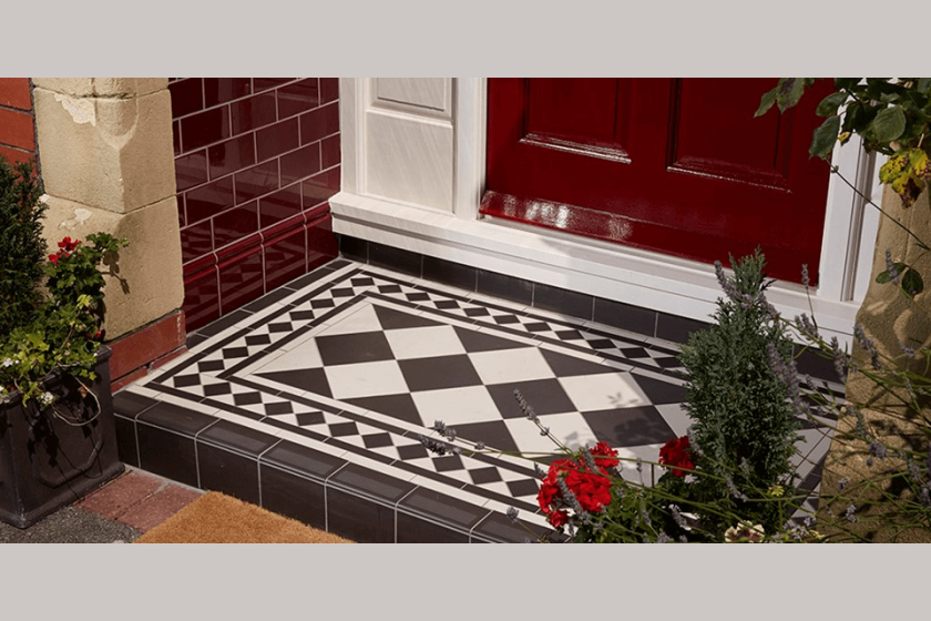 Victorian small porch tile flooring ideas