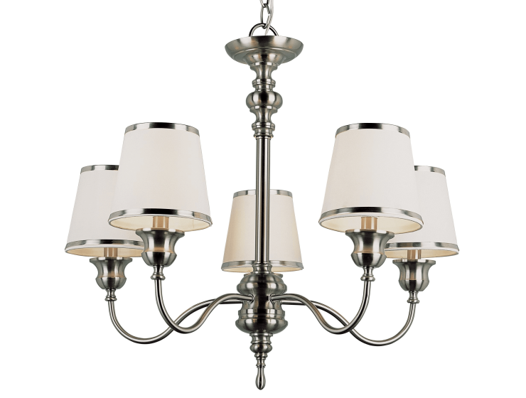White plug in chandelier