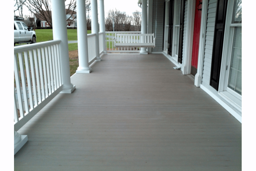 Wooden porch flooring tongue and groove