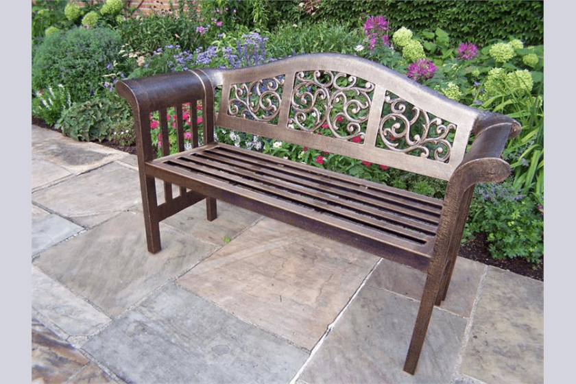 Aluminum porch bench