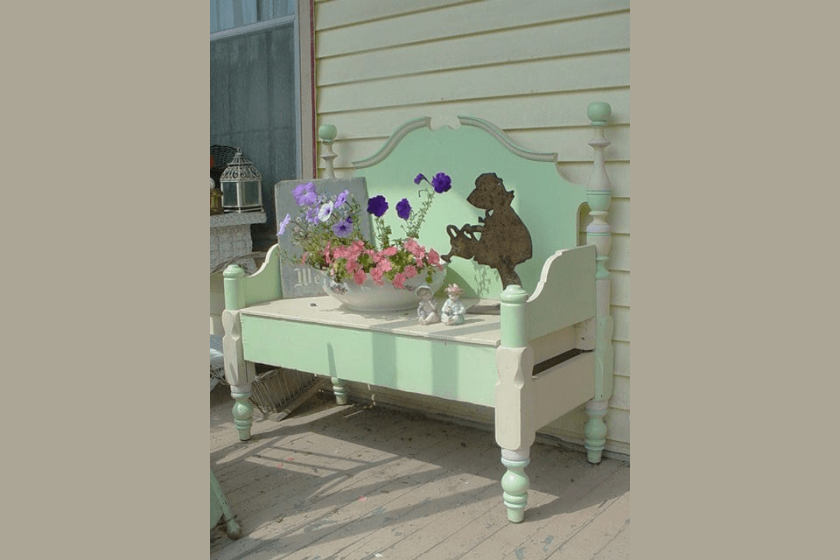 Antique porch bench