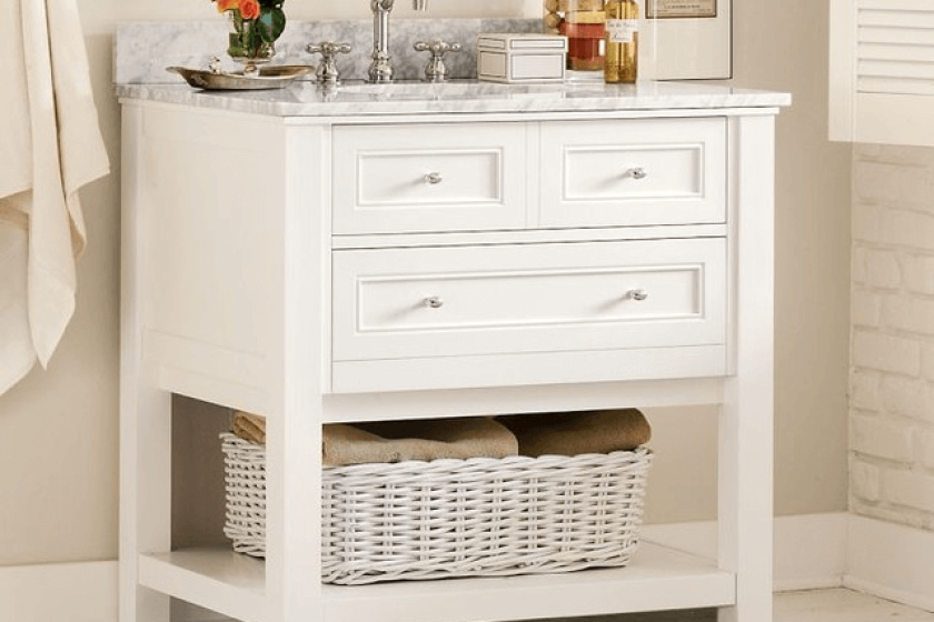 Bathroom vanity cabinet white